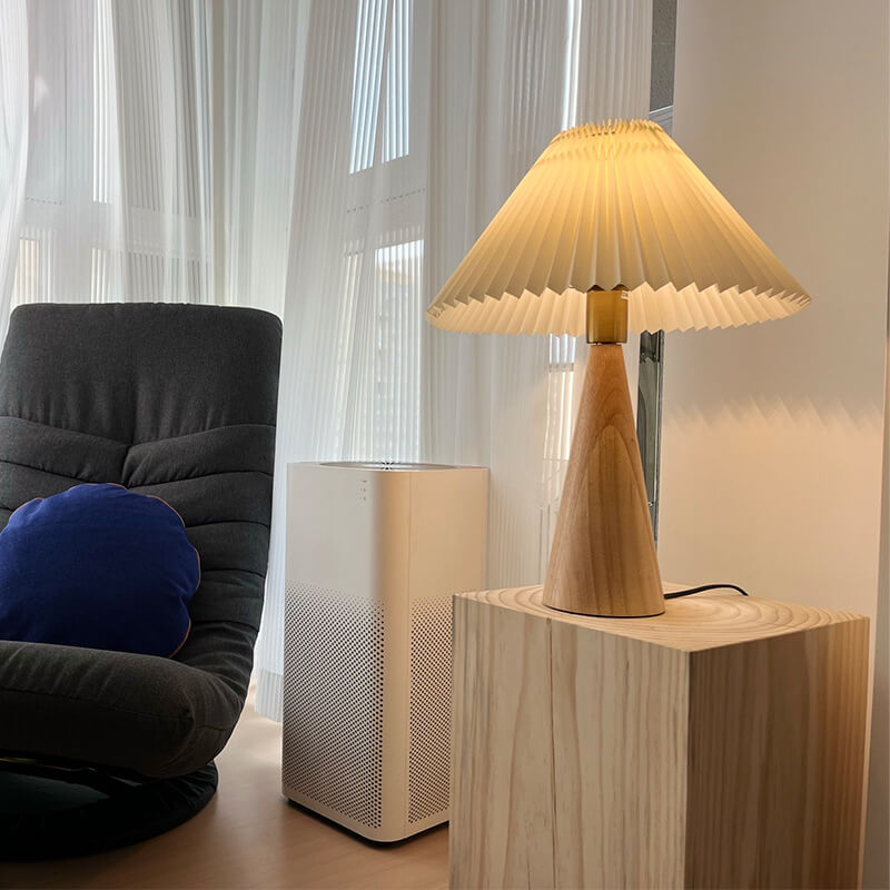 Japanese Table Lamp in Wood and Washi Paper – Zen