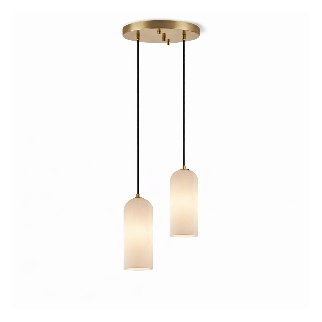 Monty natural alabaster pendant light with braided cable — image 30