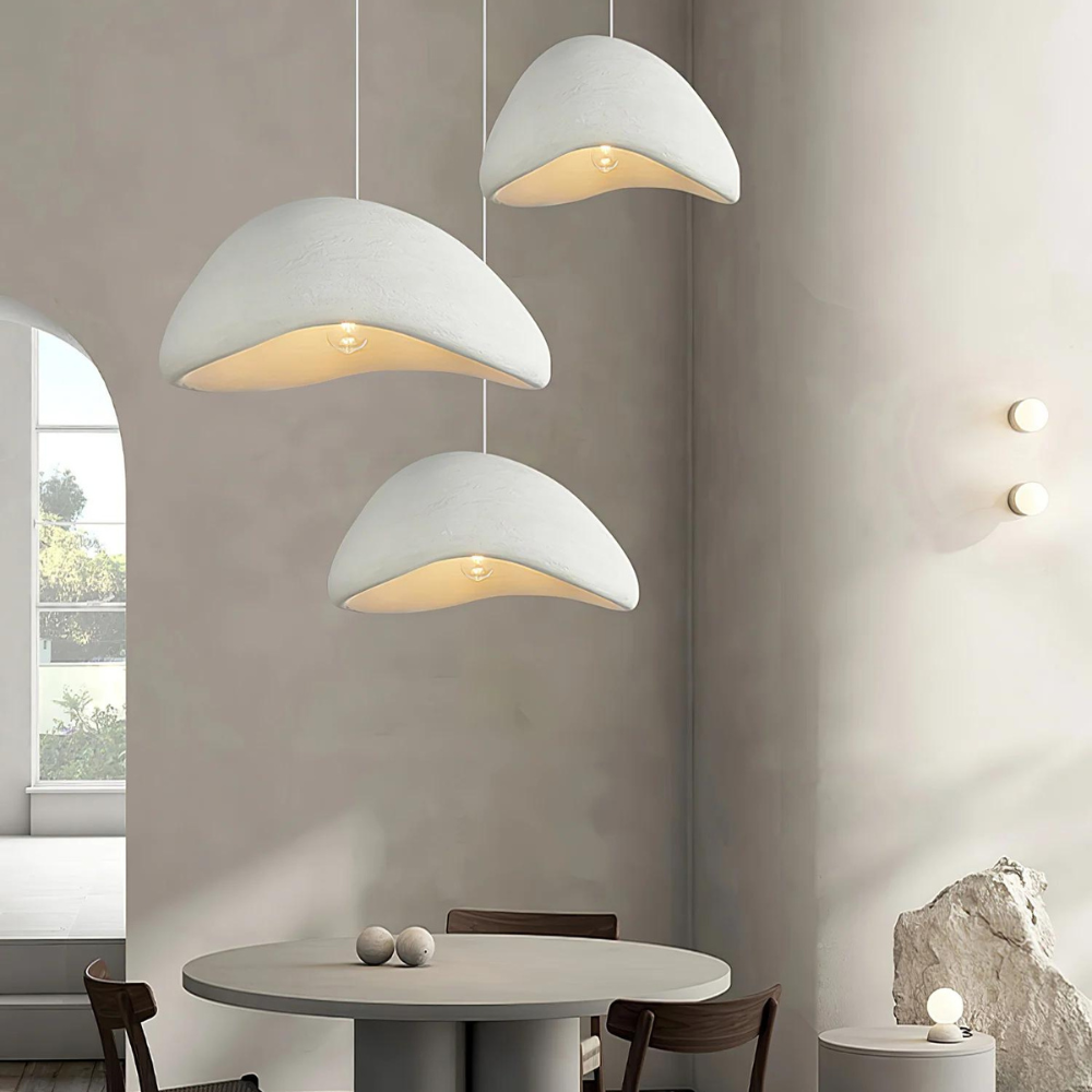 Cloud Japandi Pendant Light – Matt Textured Organic Shade