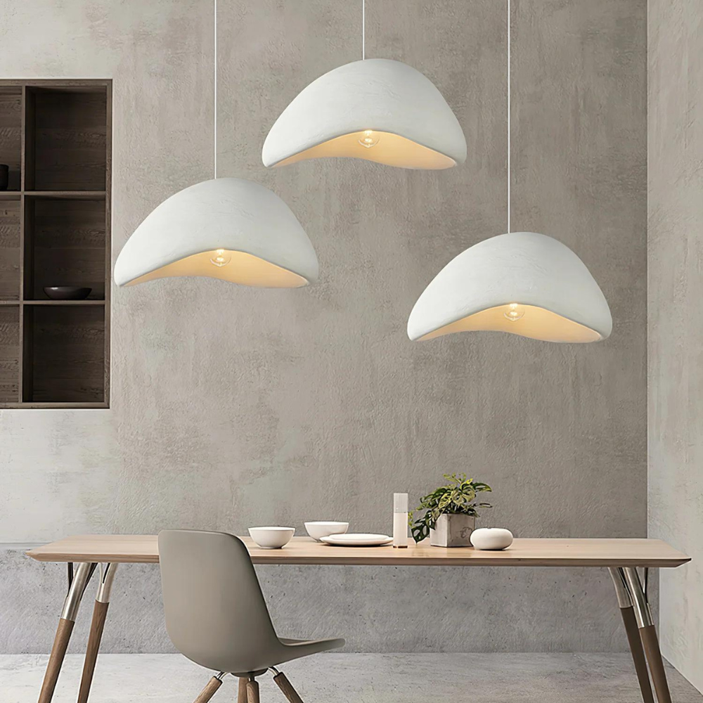 Cloud Japandi Pendant Light – Matt Textured Organic Shade