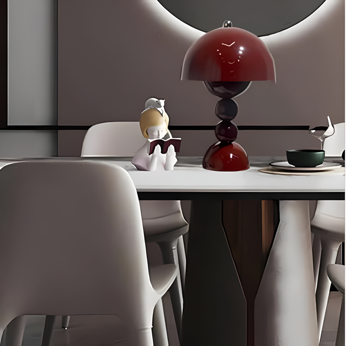 Cordless Table Lamp – Stacked Sphere Base Design – View 7
