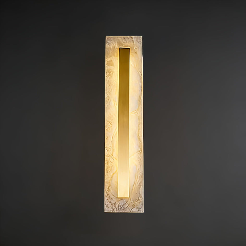 Wall Light – Hand-Sculpted Natural Alabaster – Soft Light, Integrated LED, H 30cm