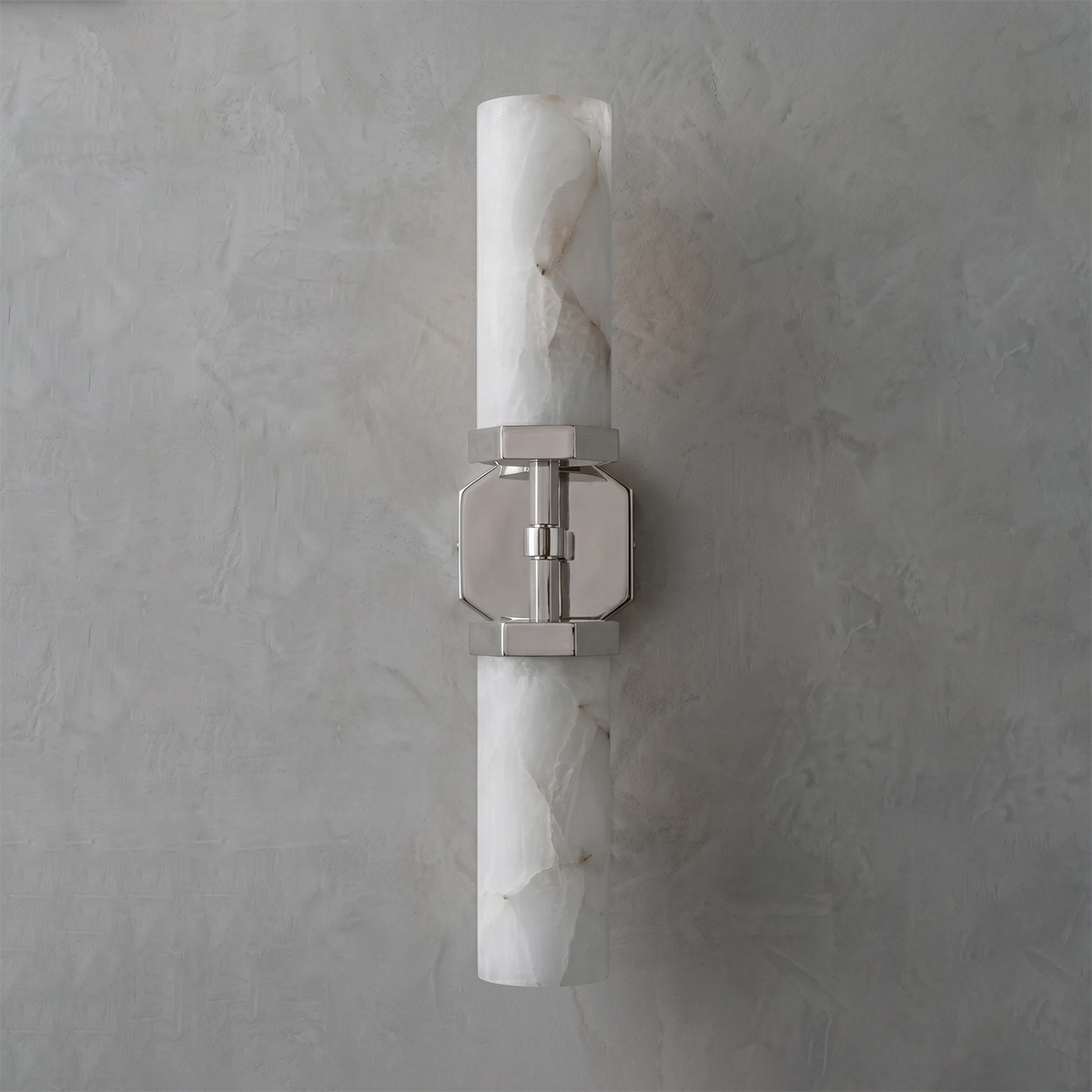Alabastrine Twin Wall Light – White Alabaster and Metal