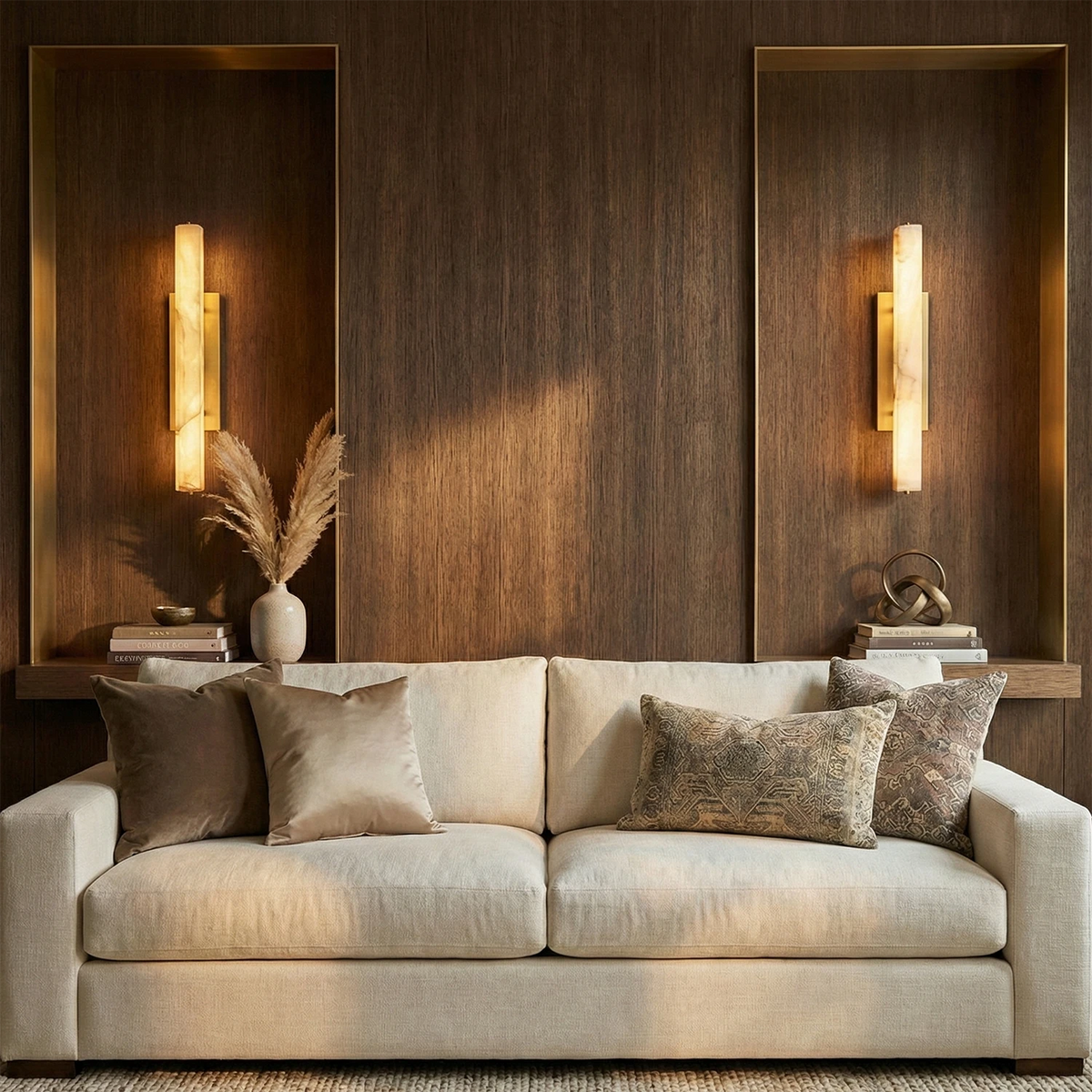 Audon Wall Light – Natural Alabaster – Soft Diffusion, E27 (ES) Cap