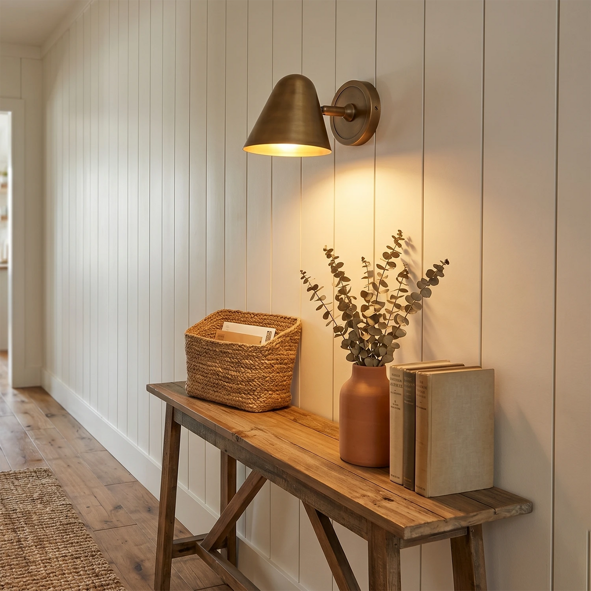 Ballstonn Wall Light – Brushed Brass – Focused Light, GU10 Cap, Dia. 13.5cm