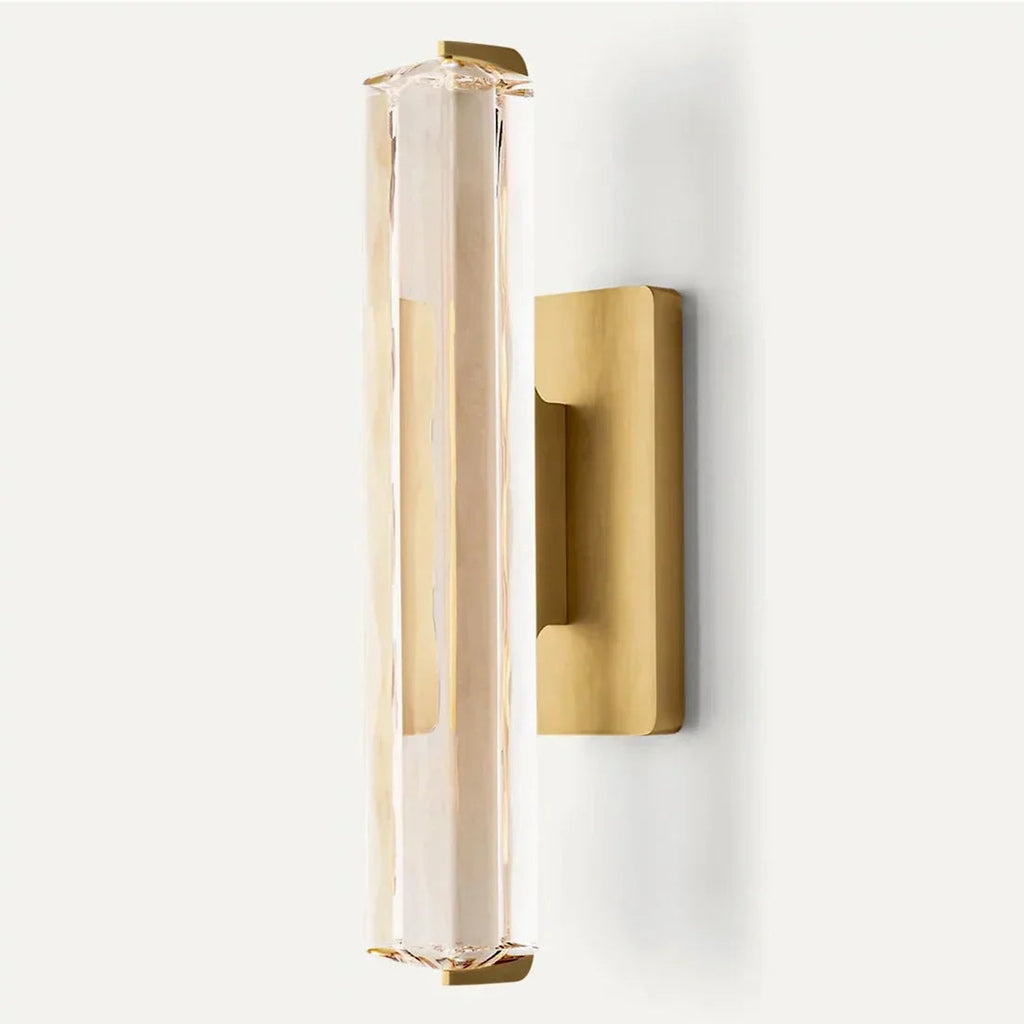 Brass and Black Crystal Wall Light – Dimmable Ambient LED