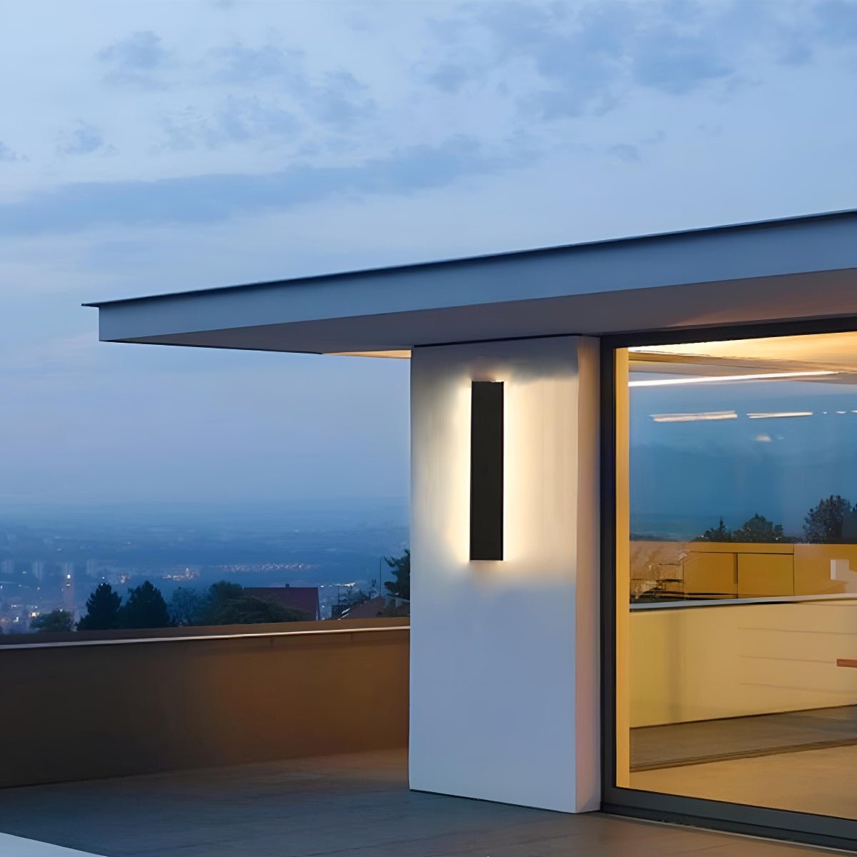Long Linear Outdoor Wall Light – Black Aluminium, IP65, 485lm, L 30 to 150cm
