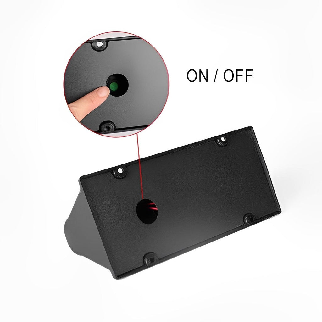 Minimalist Solar Outdoor Wall Light – Black Aluminium, IP65, H 20 to 100cm