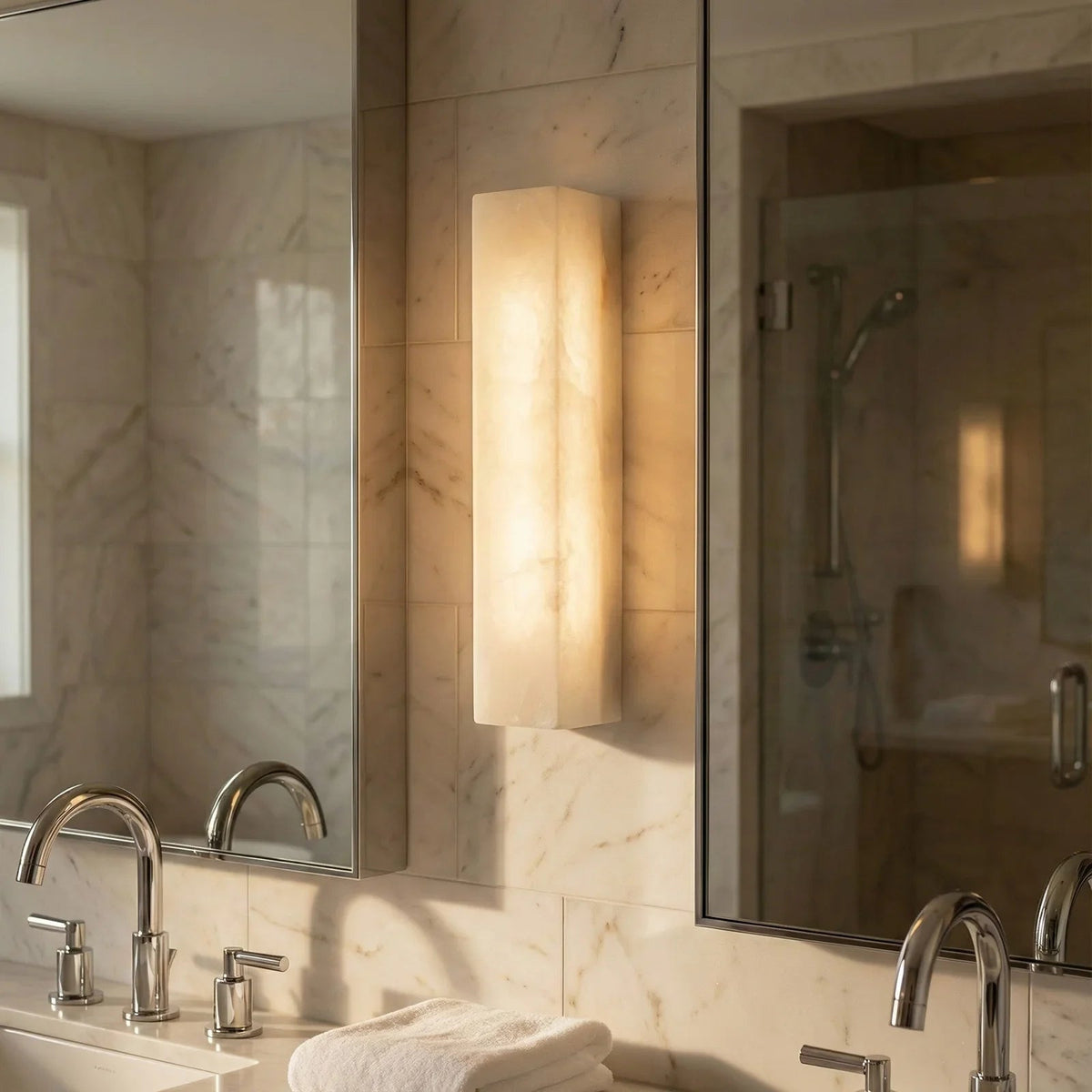 Alabastrine Wall Light – White Alabaster, Integrated LED