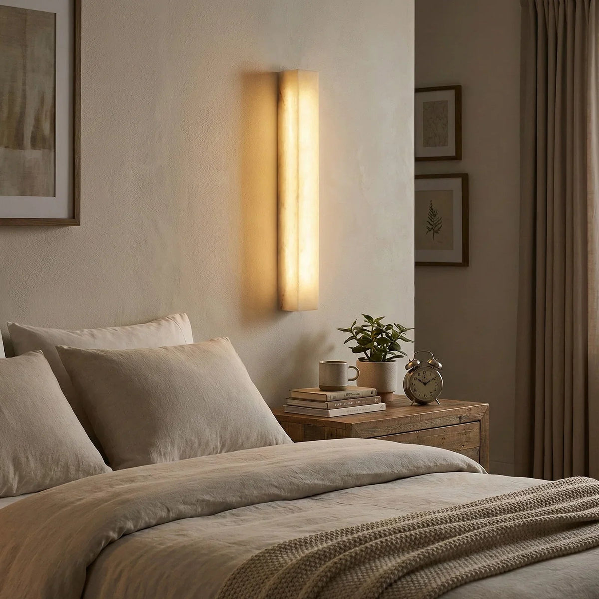 Alabastrine Wall Light – White Alabaster, Integrated LED