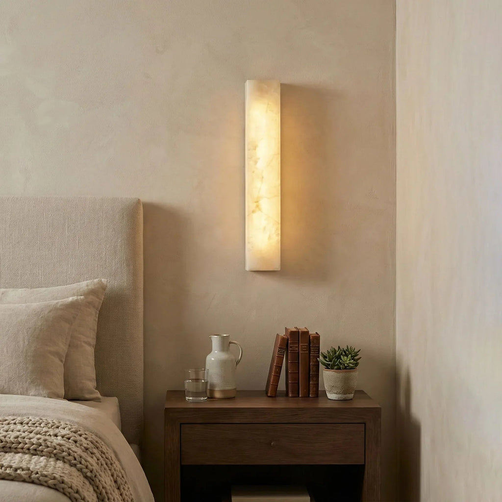 Alabastrine Wall Light – White Alabaster, Integrated LED
