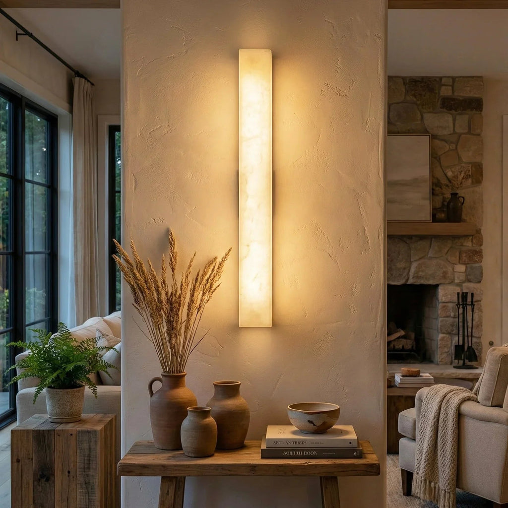 Alabastrine Wall Light – White Alabaster, Integrated LED