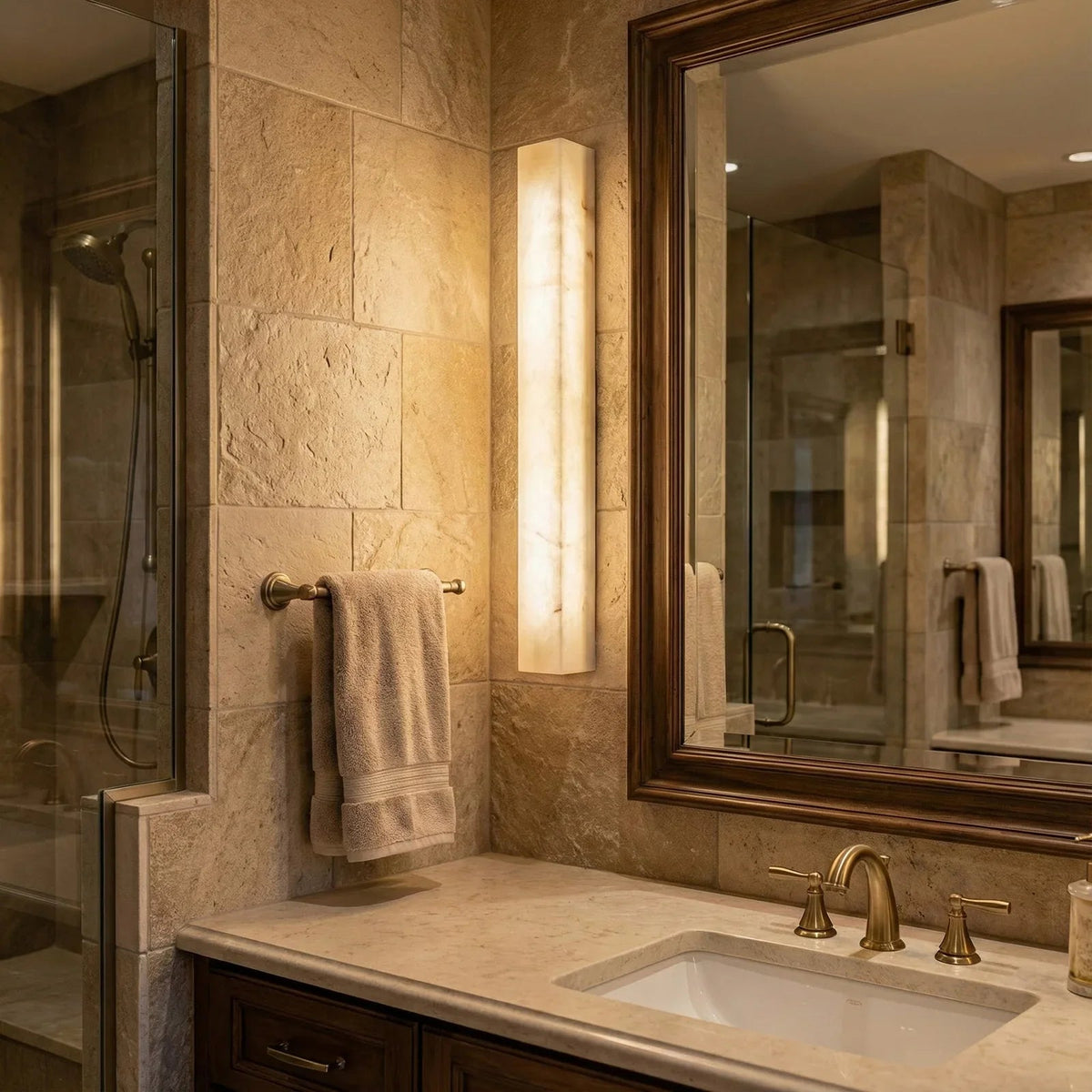 Alabastrine Wall Light – White Alabaster, Integrated LED