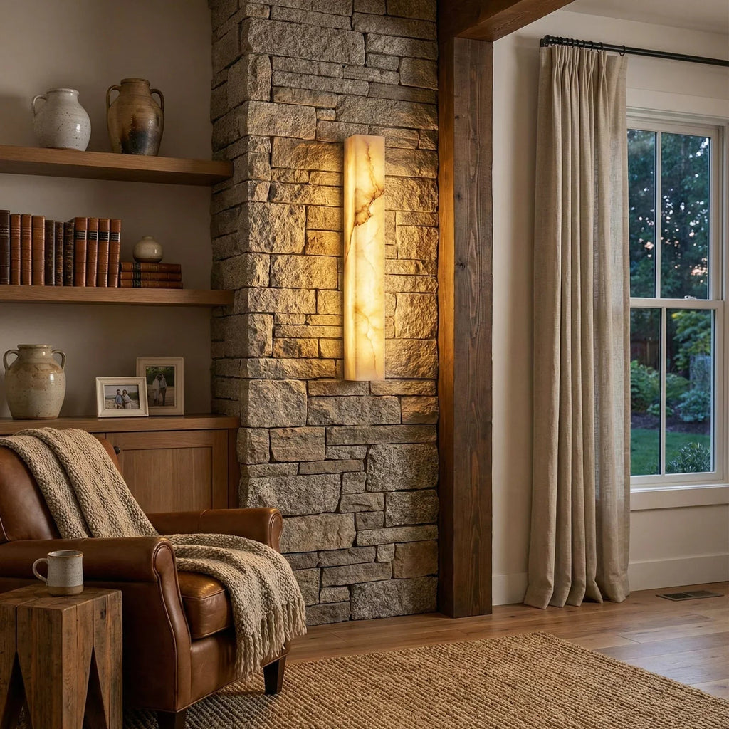 Alabastrine Wall Light – White Alabaster, Integrated LED