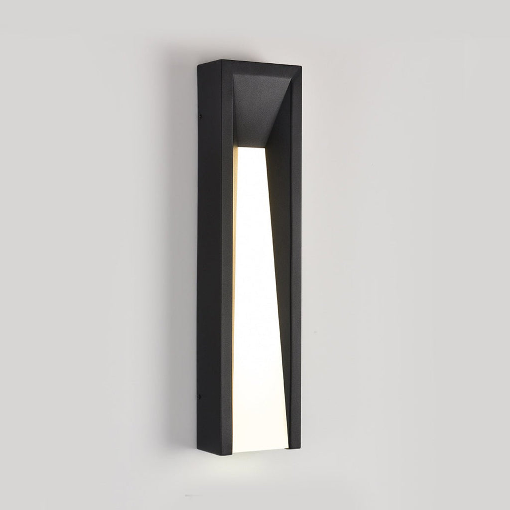 Rusti Lantern Outdoor Wall Light – Black Iron and Acrylic, IP56, 3000K LED, H 52cm