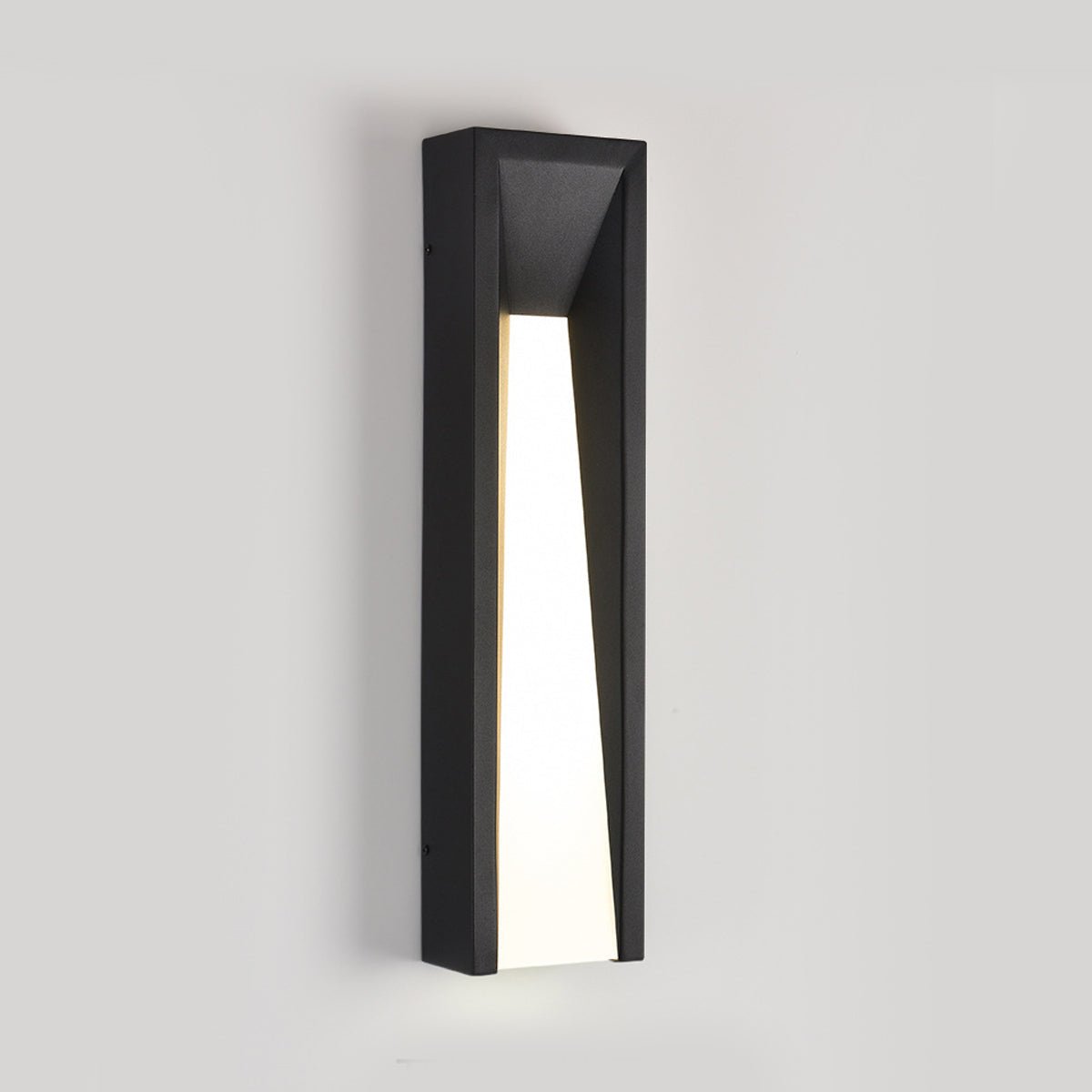 Rusti Lantern Outdoor Wall Light – Black Iron and Acrylic, IP56, 3000K LED, H 52cm