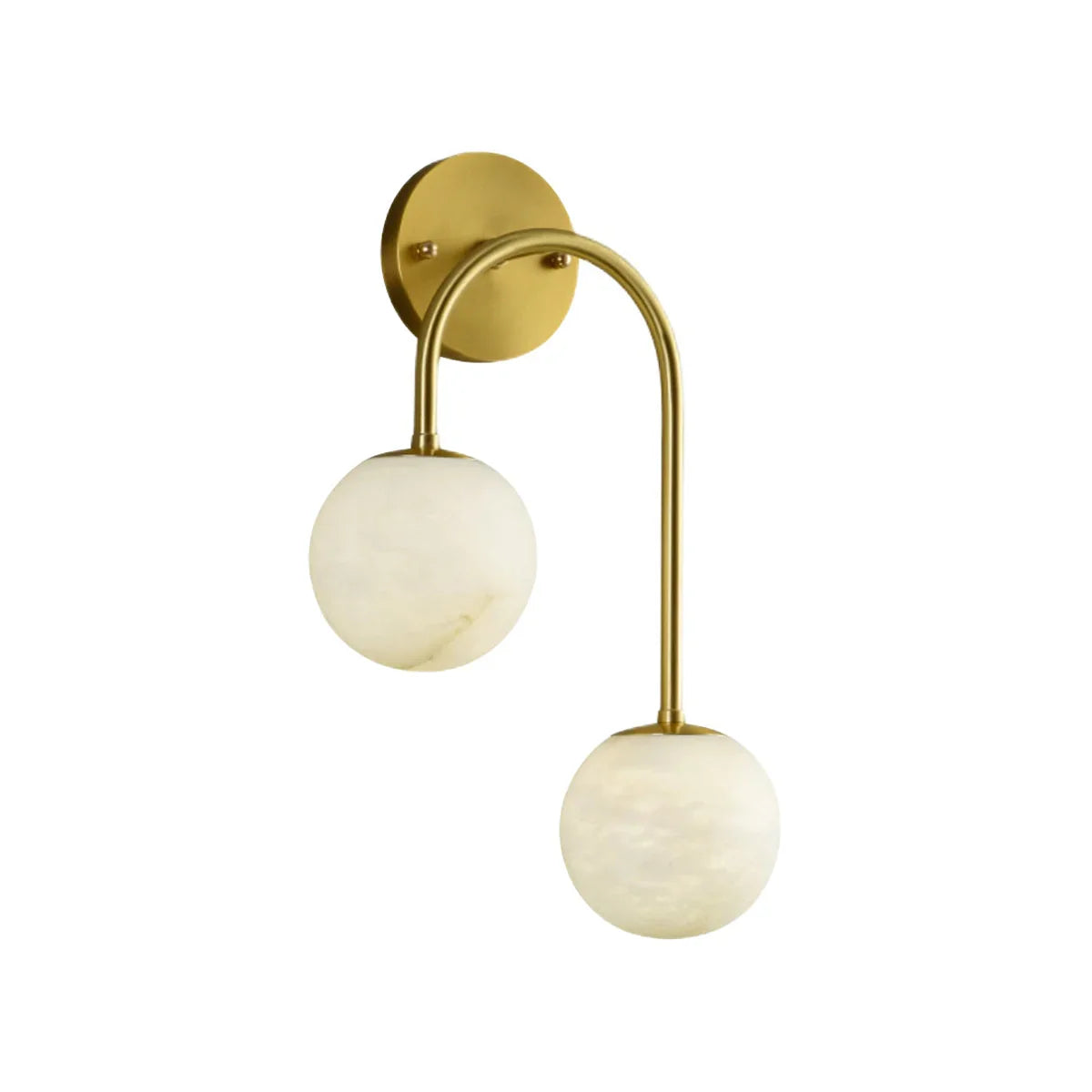 Ulysse Wall Light – White Natural Alabaster – Soft Light, G9 Cap, Dia. 30cm