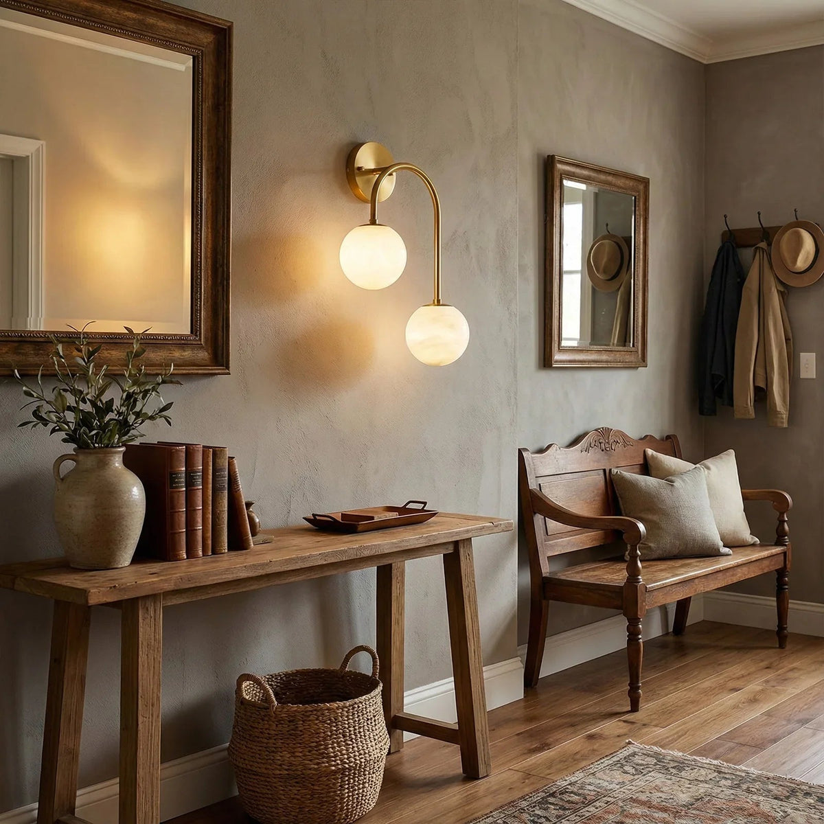 Ulysse Wall Light – White Natural Alabaster – Soft Light, G9 Cap, Dia. 30cm