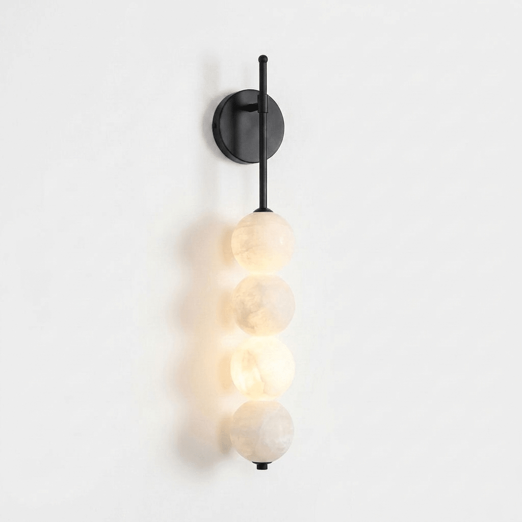 Aurelle four-globe natural alabaster wall light — image 9