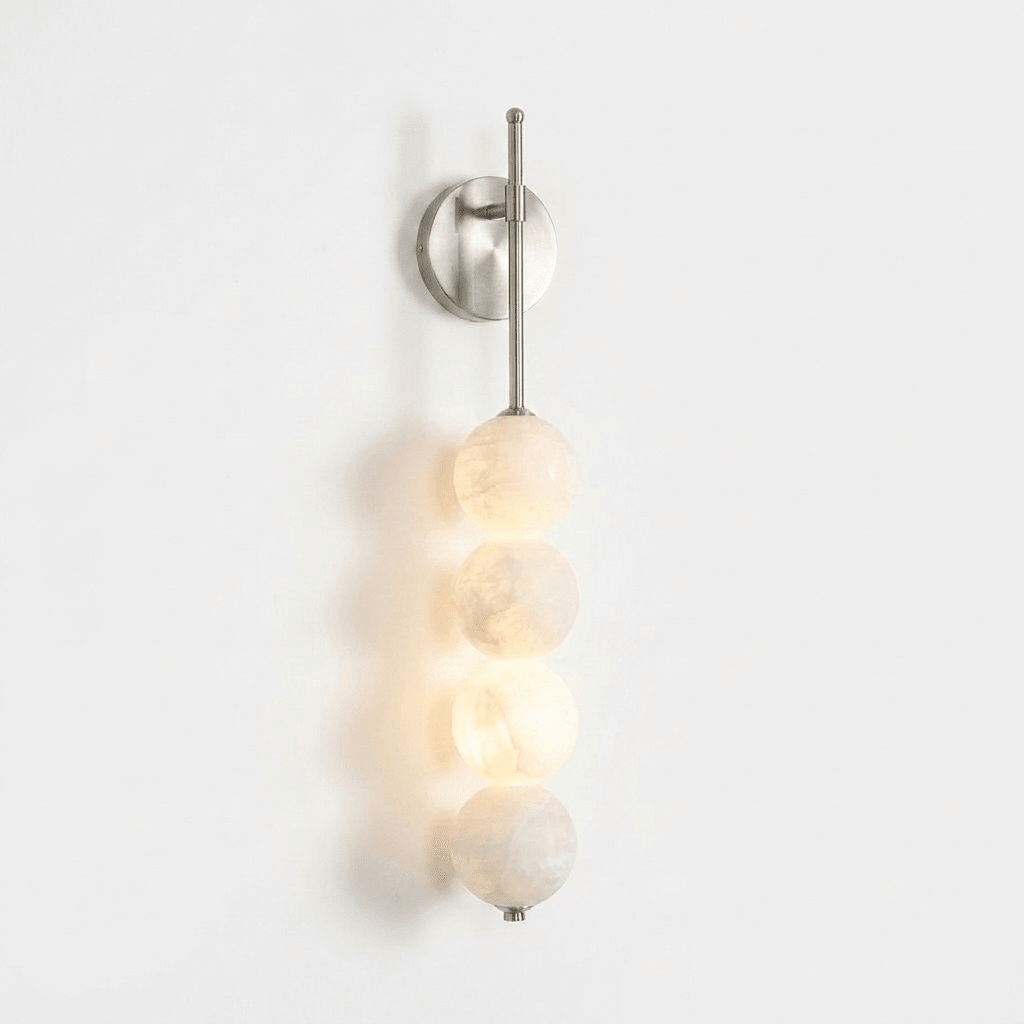 Aurelle four-globe natural alabaster wall light — image 10