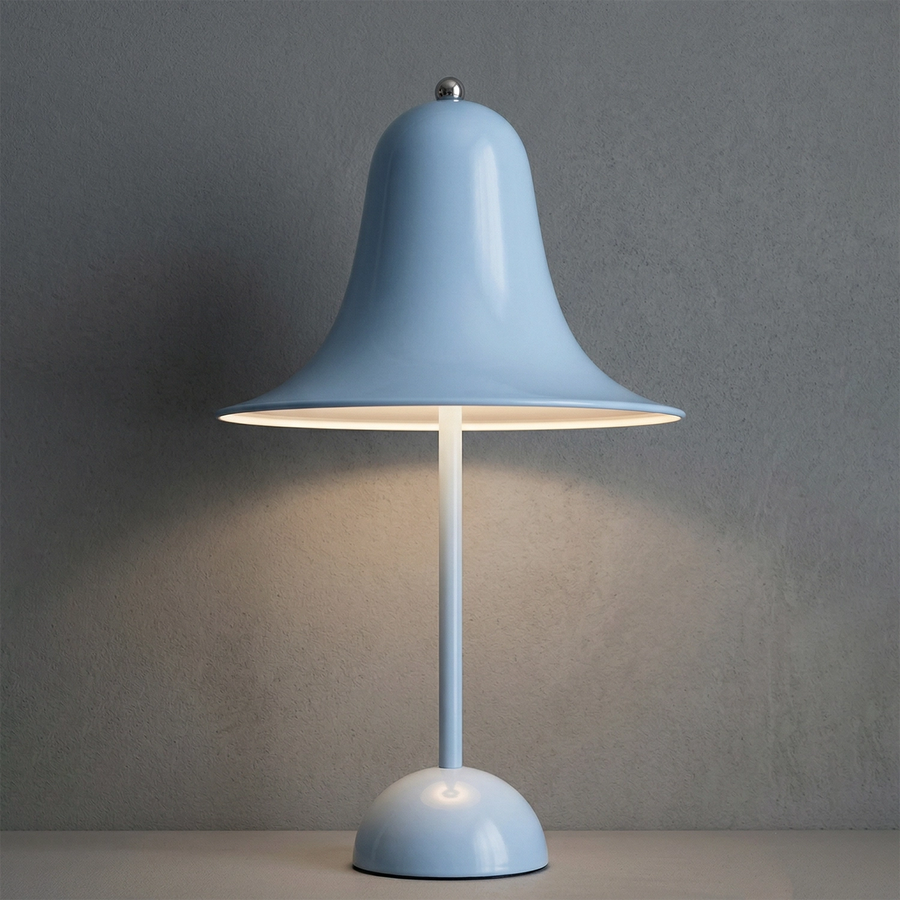 Bell Cordless Table Lamp – Matt Black Lacquered Steel – Scandinavian Design, dimmable, Ø 18cm, H 30cm (7.1" × 11.8")