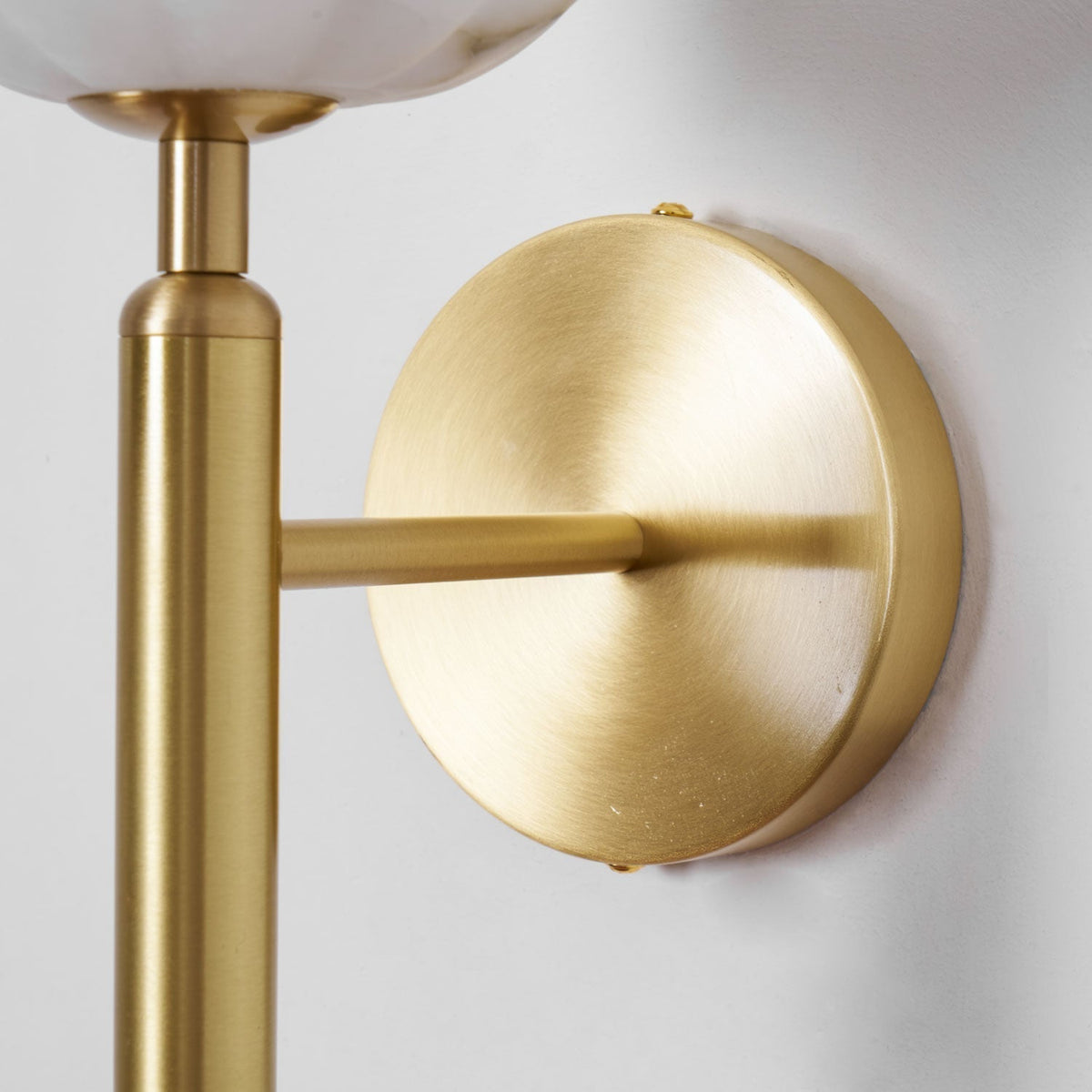 Textured Tulip Shade Wall Light – Round Metal Backplate – view 45