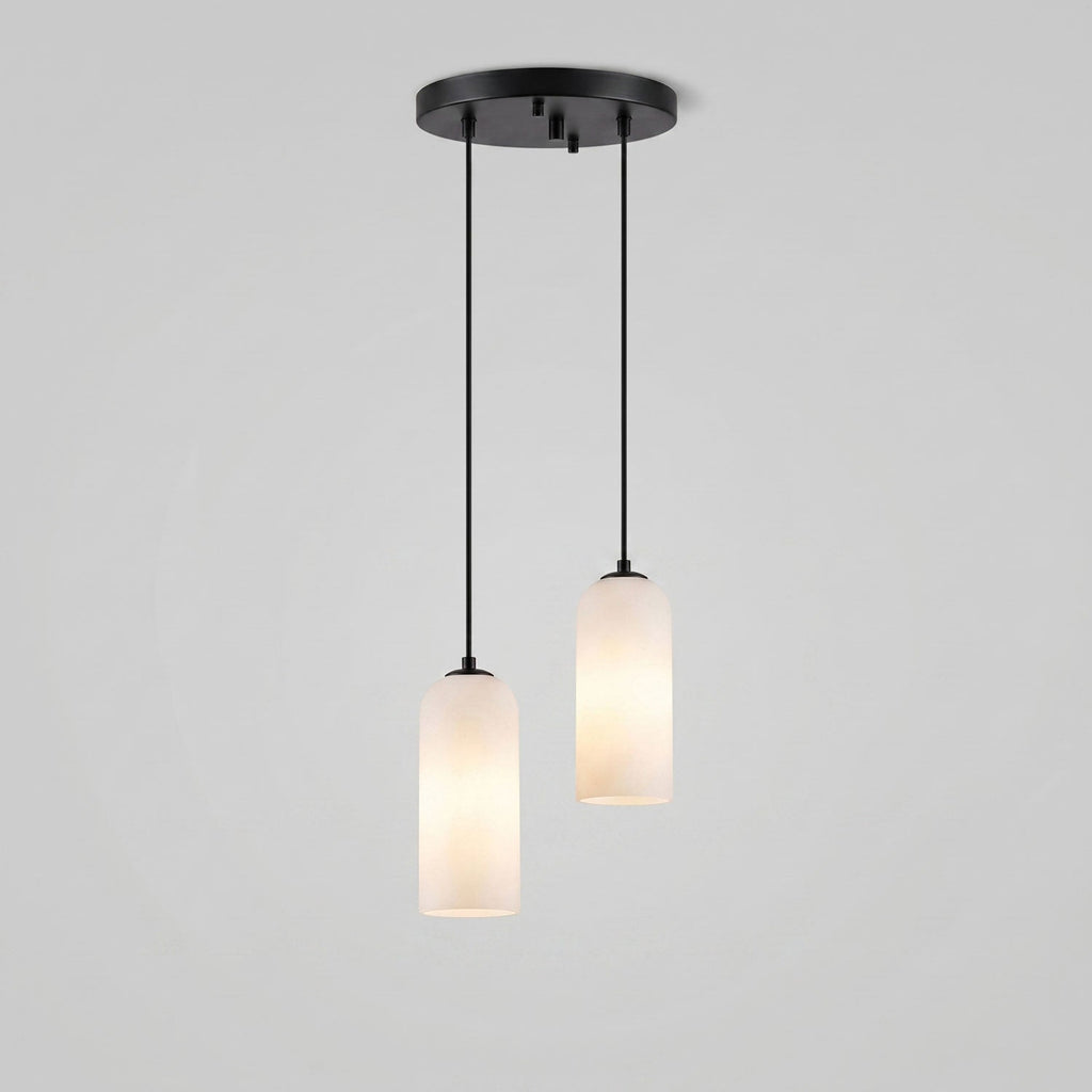 Monty natural alabaster pendant light with braided cable — image 46
