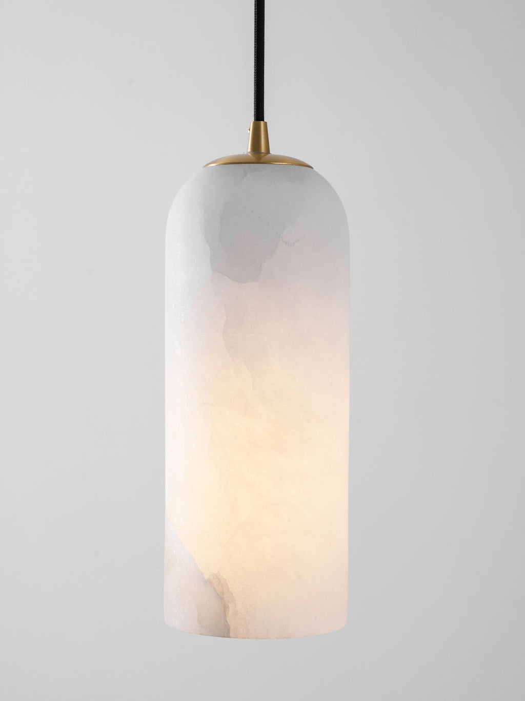 Monty natural alabaster pendant light with braided cable — image 37