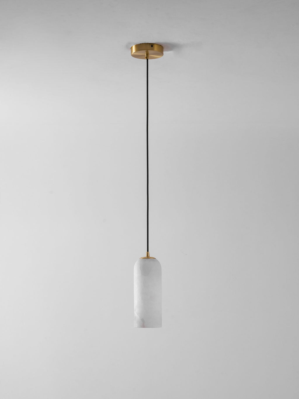 Monty natural alabaster pendant light with braided cable — image 36