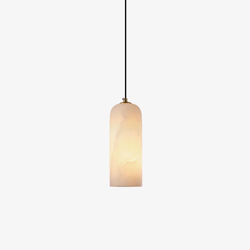Monty natural alabaster pendant light with braided cable — image 13