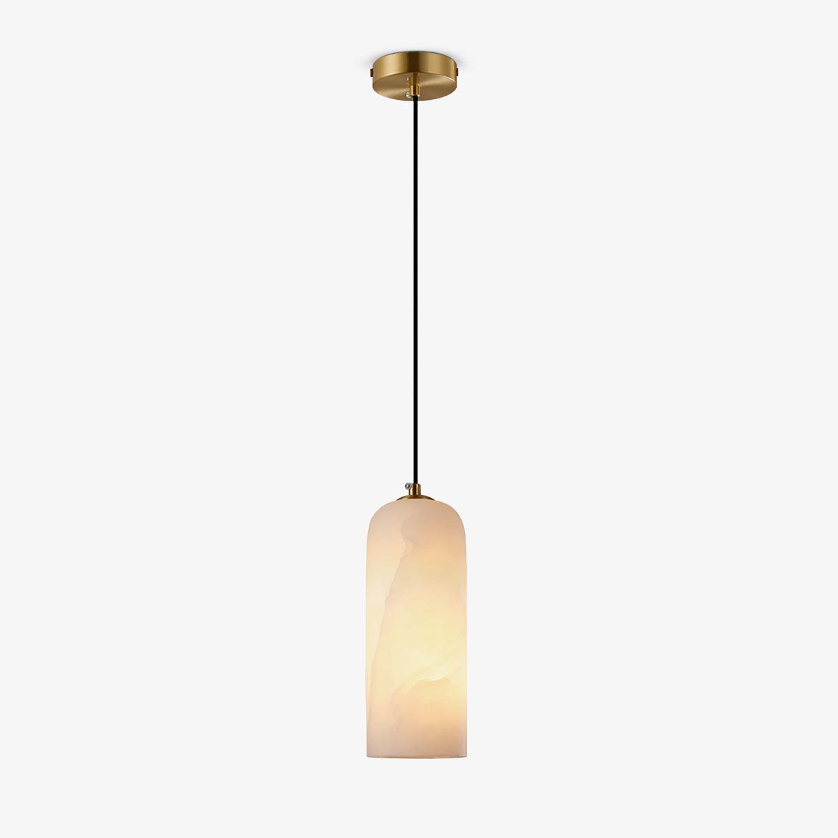 Monty natural alabaster pendant light with braided cable — image 22