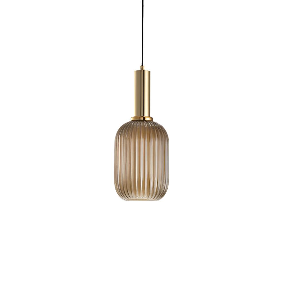 Coloured Blown Glass Pendant Light – Retro Wrought Iron Frame