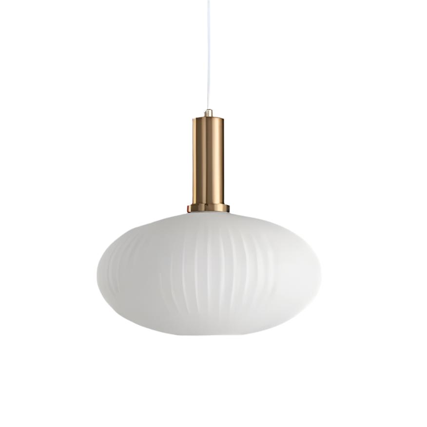 Coloured Blown Glass Pendant Light – Retro Wrought Iron Frame