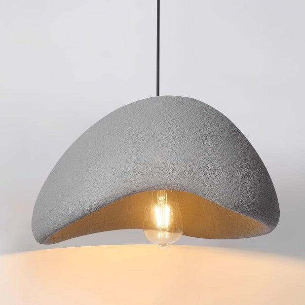 Cloud Japandi Pendant Light – Matt Textured Organic Shade