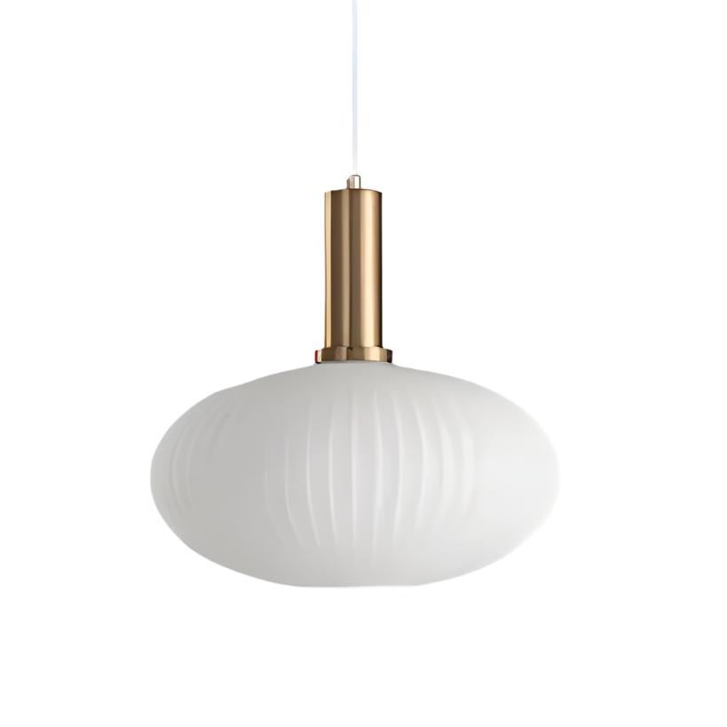 Coloured Blown Glass Pendant Light – Retro Wrought Iron Frame