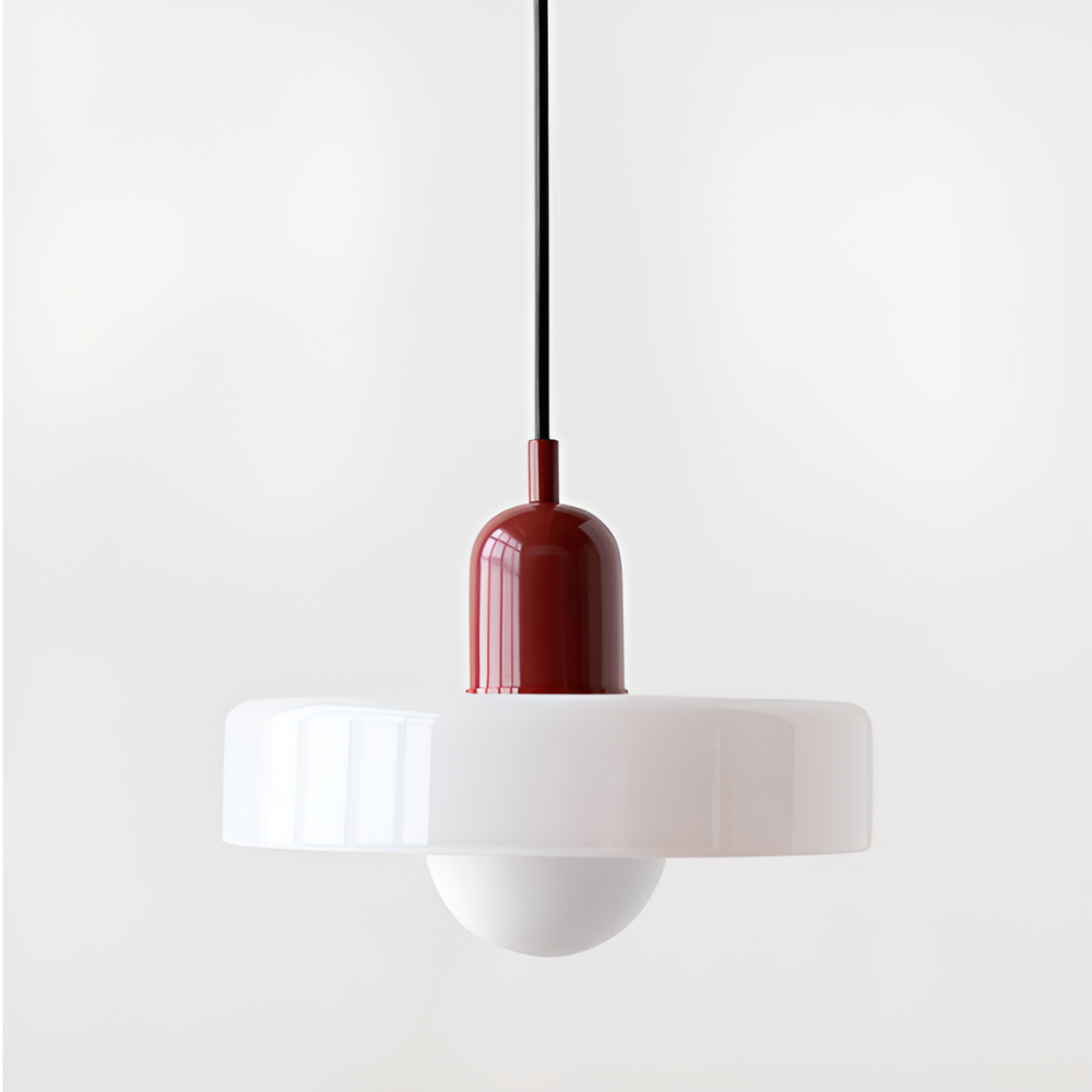 Opal glass globe pendant light with adjustable drop