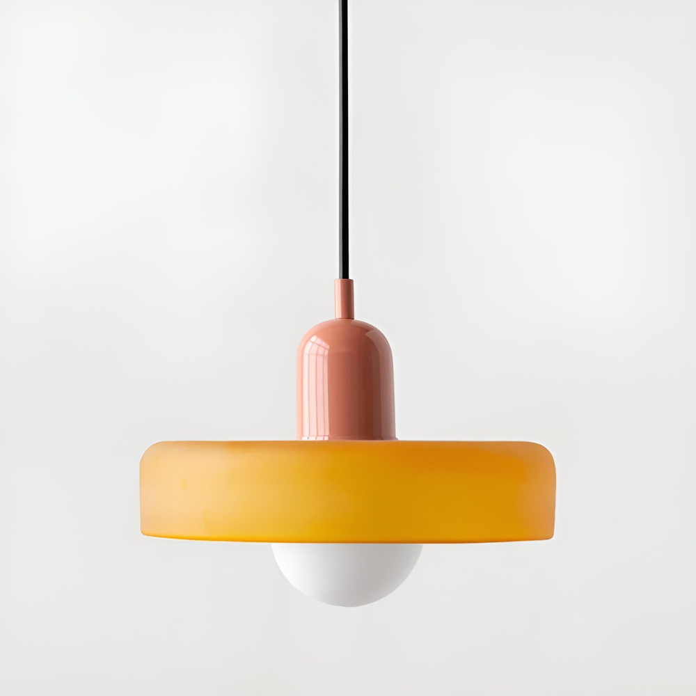Opal glass globe pendant light with adjustable drop