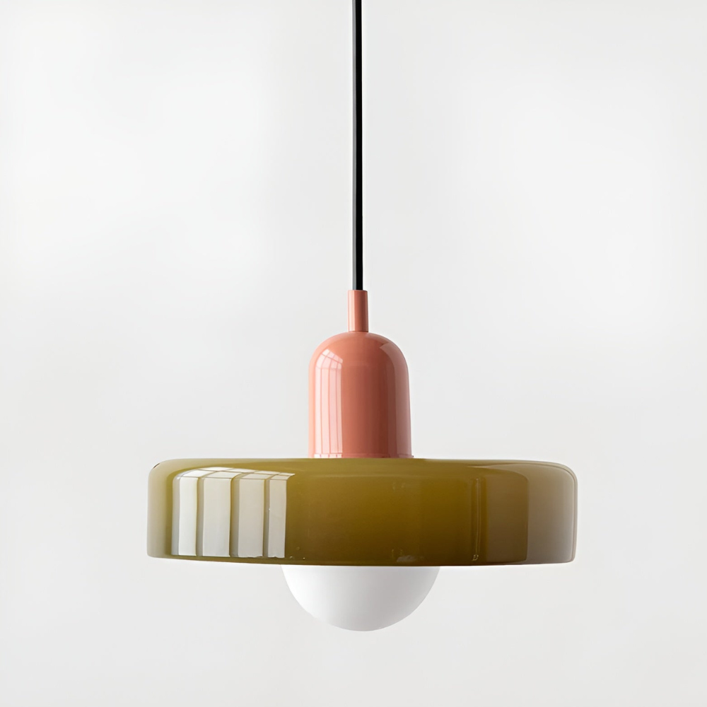 Opal glass globe pendant light with adjustable drop