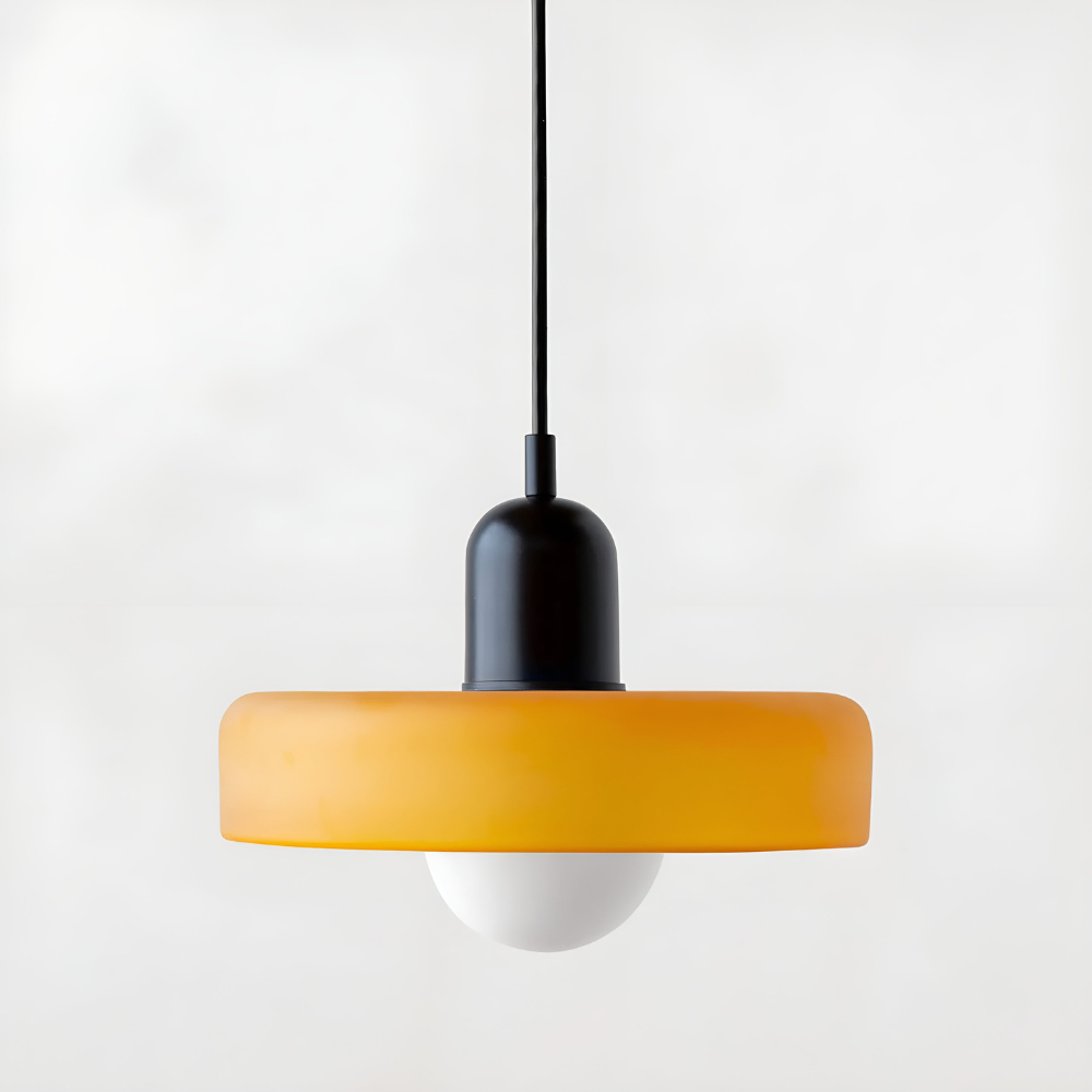 Opal glass globe pendant light with adjustable drop