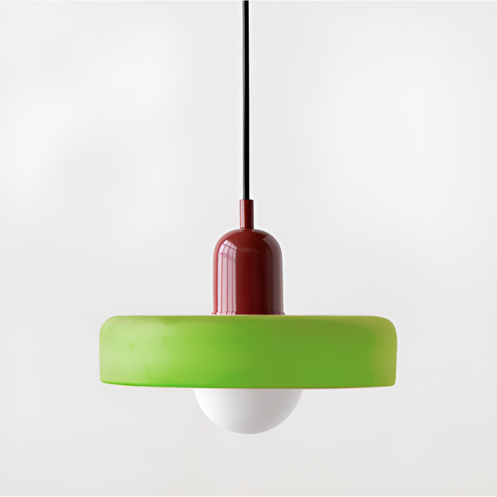 Opal glass globe pendant light with adjustable drop