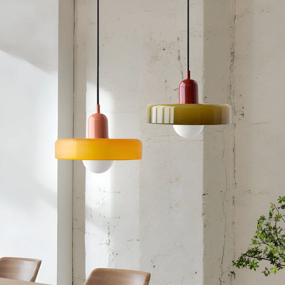 Opal glass globe pendant light with adjustable drop