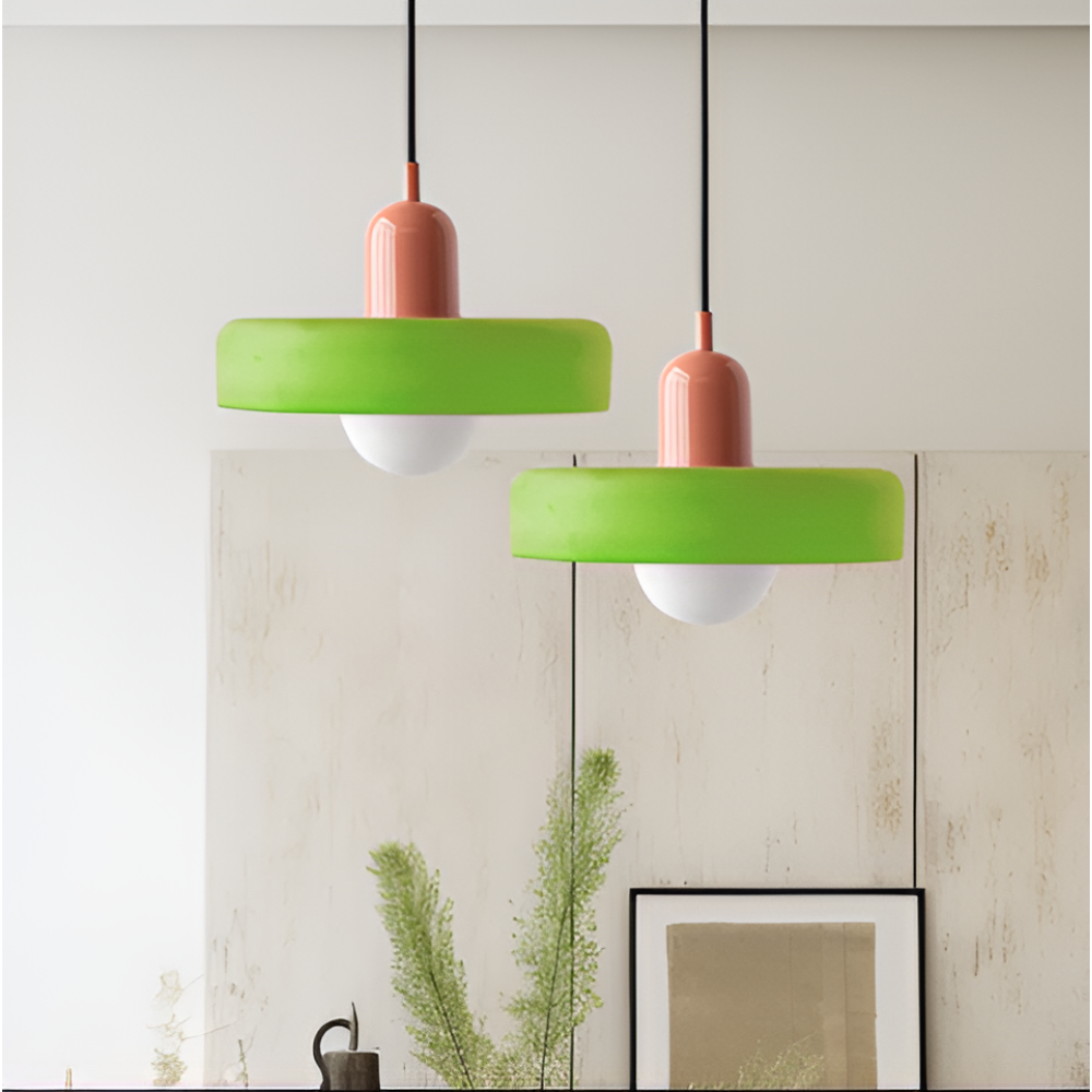 Opal glass globe pendant light with adjustable drop