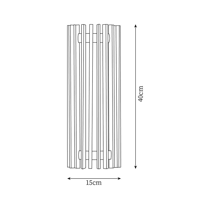 Walnut Slatted Wall Light – Vertical LED Linear Diffuser