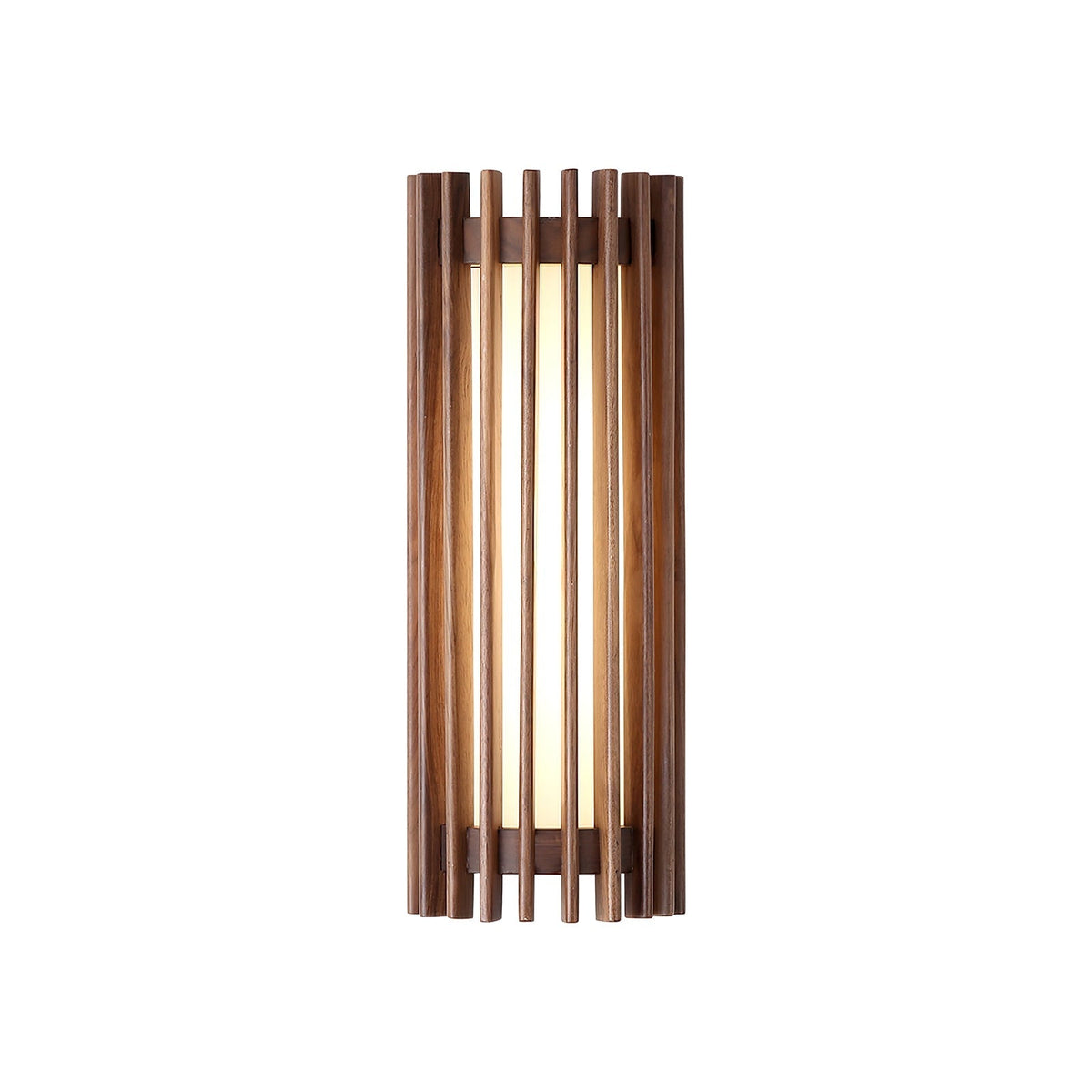 Walnut Slatted Wall Light – Vertical LED Linear Diffuser