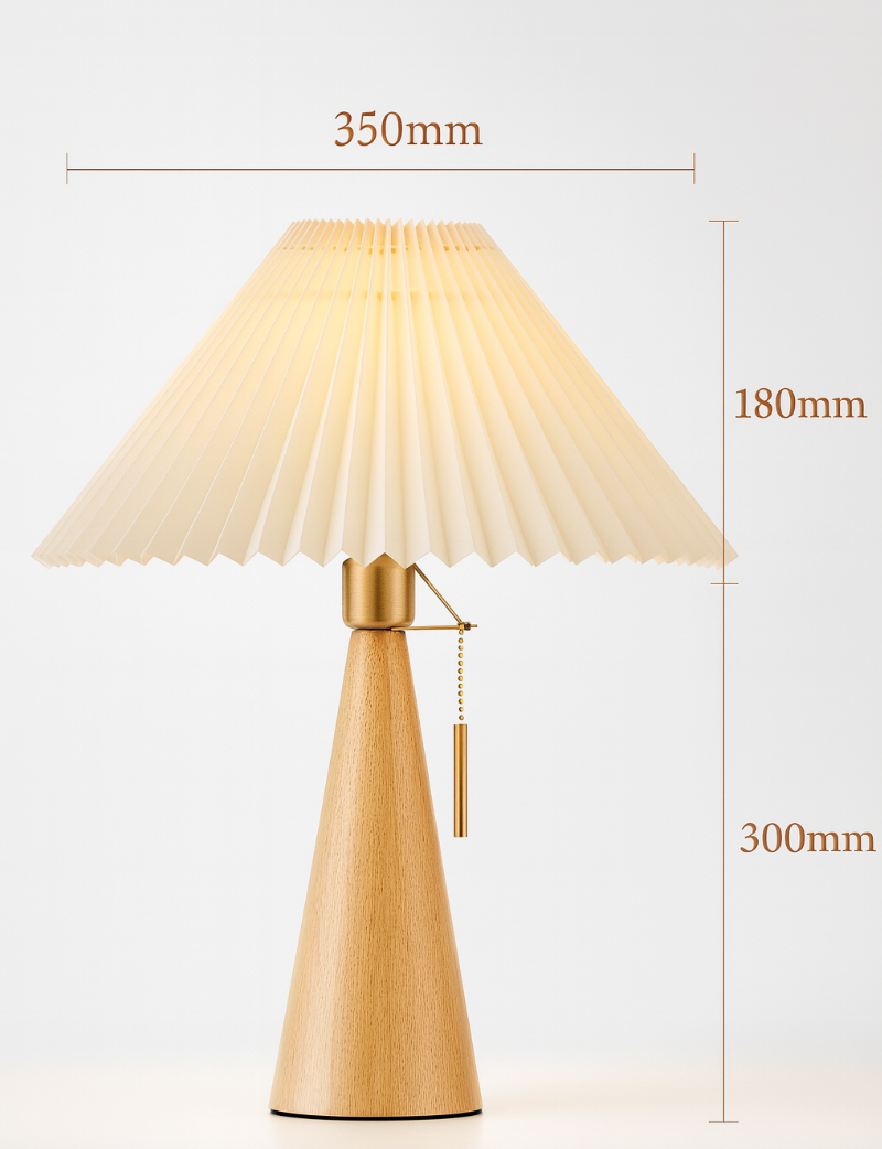 Japanese Table Lamp in Wood and Washi Paper – Zen