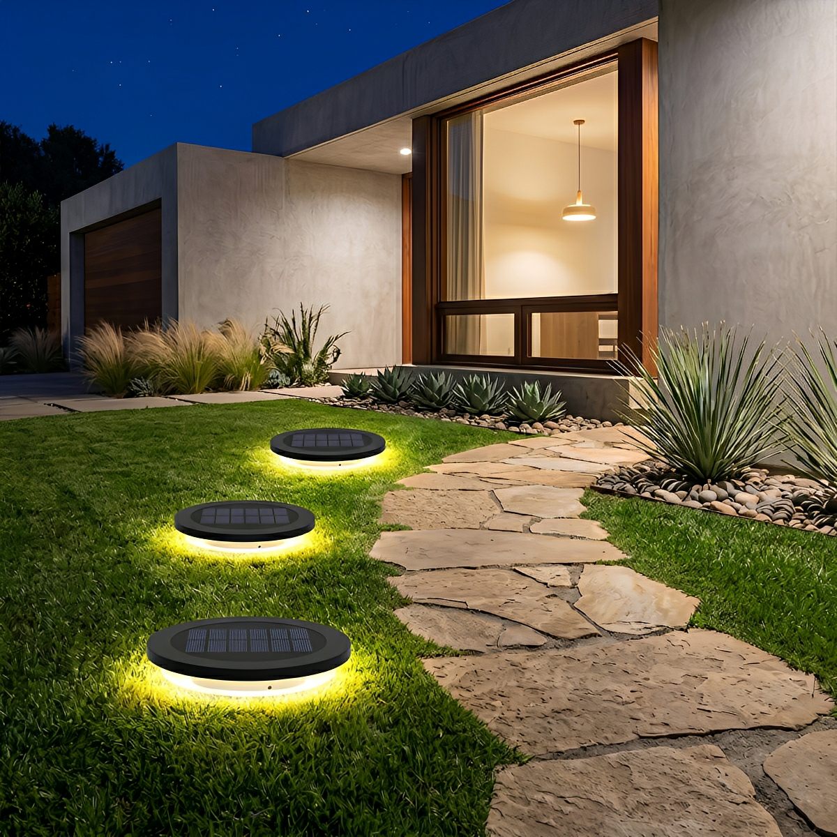 Starburst Outdoor Spotlight – Cast Aluminium and Glass, IP65, 1,530lm, Ø 30cm