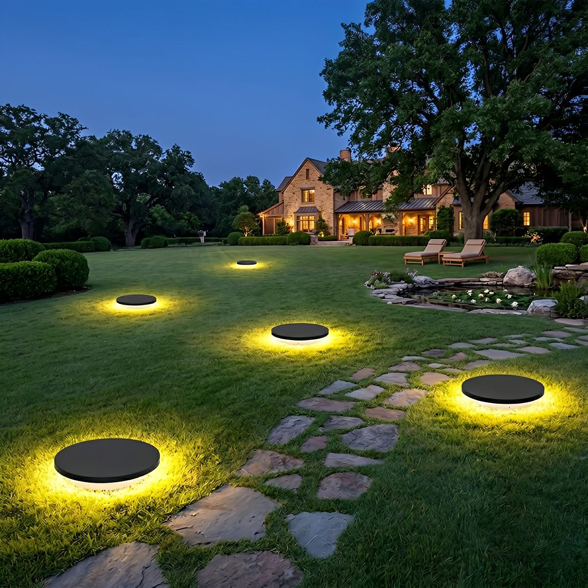 Starburst Outdoor Spotlight – Cast Aluminium and Glass, IP65, 1,530lm, Ø 30cm
