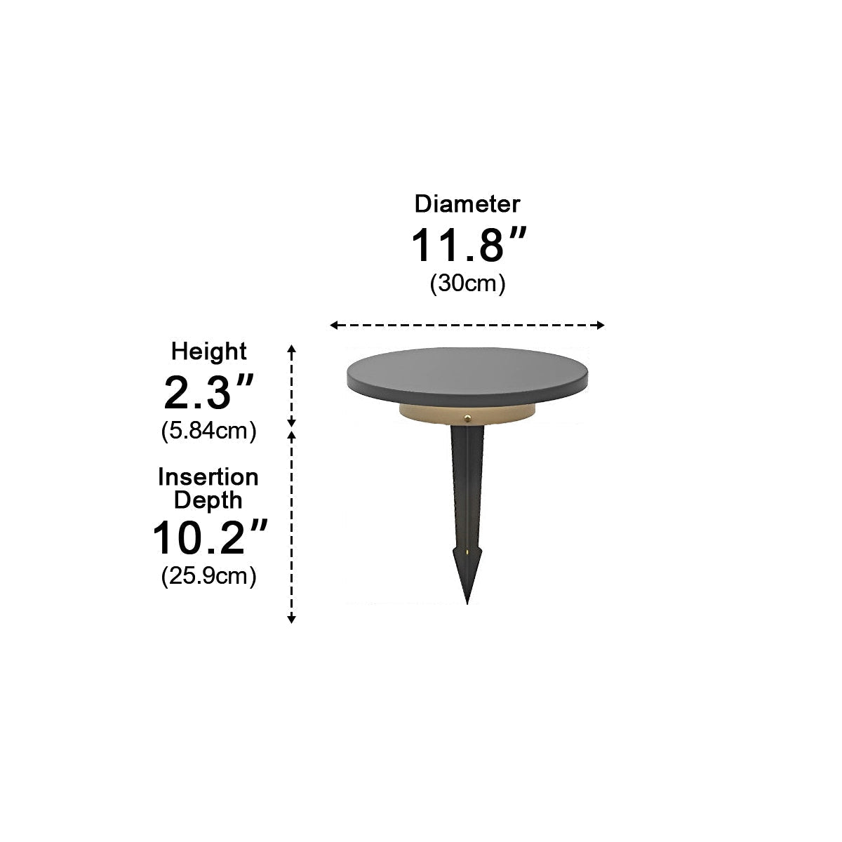Starburst Outdoor Spotlight – Cast Aluminium and Glass, IP65, 1,530lm, Ø 30cm