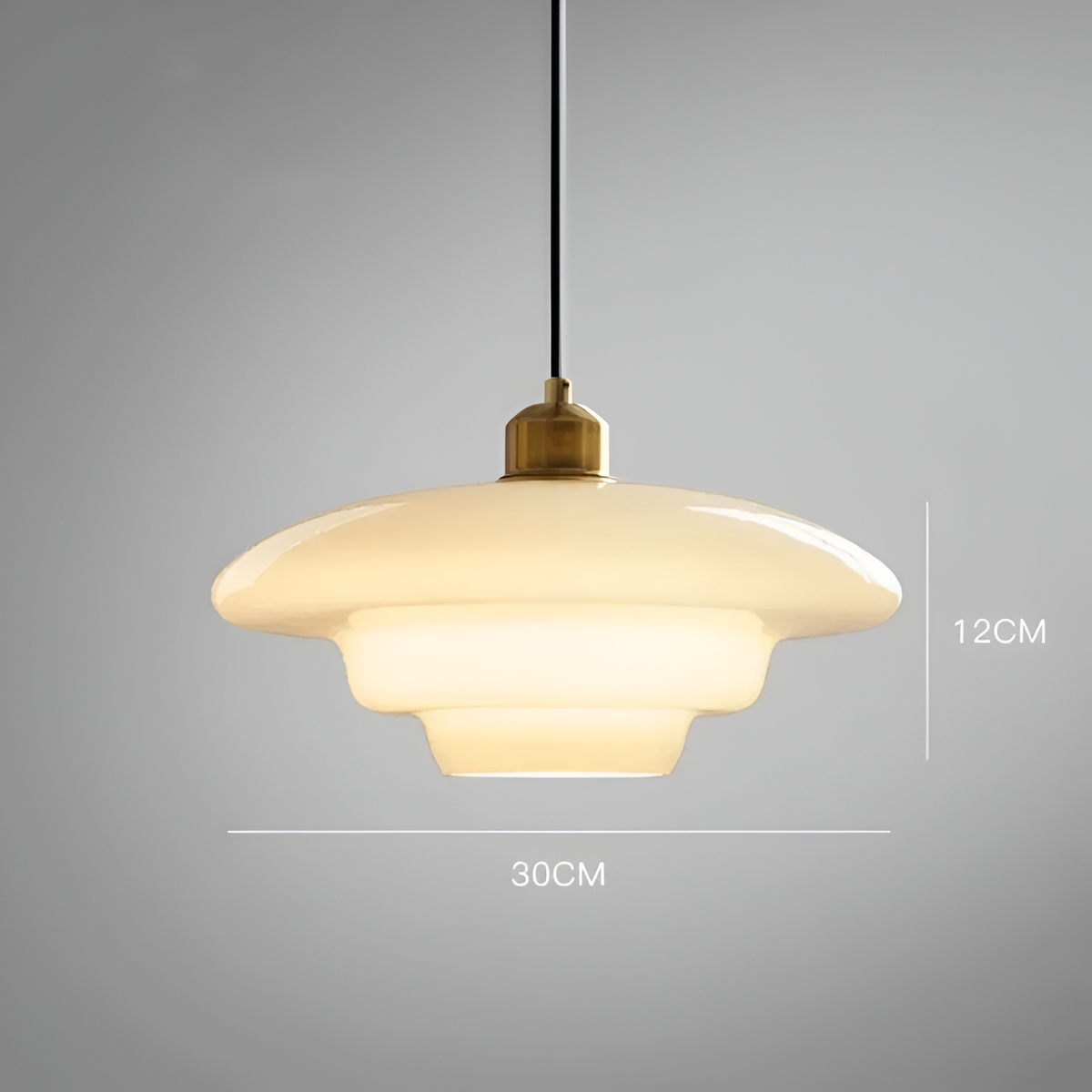Art Deco Tiered Glass Pendant Light – Layered Glass Shade