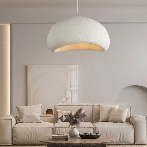 Cloud Japandi Pendant Light – Matt Textured Organic Shade